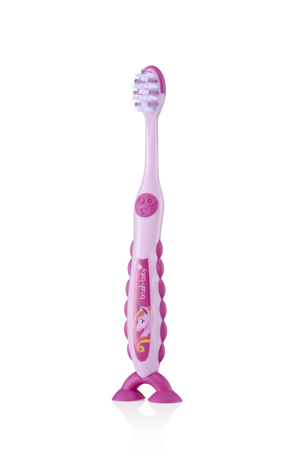 Brush-baby Unicorn FlossBrush™, dětský zubní kartáček s jednorožci, 2 ks, 3-6 let