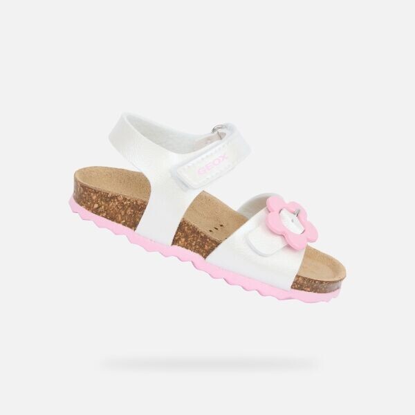 Geox B SANDAL CHALKI GIRL Dívčí sandály, bílá, velikost