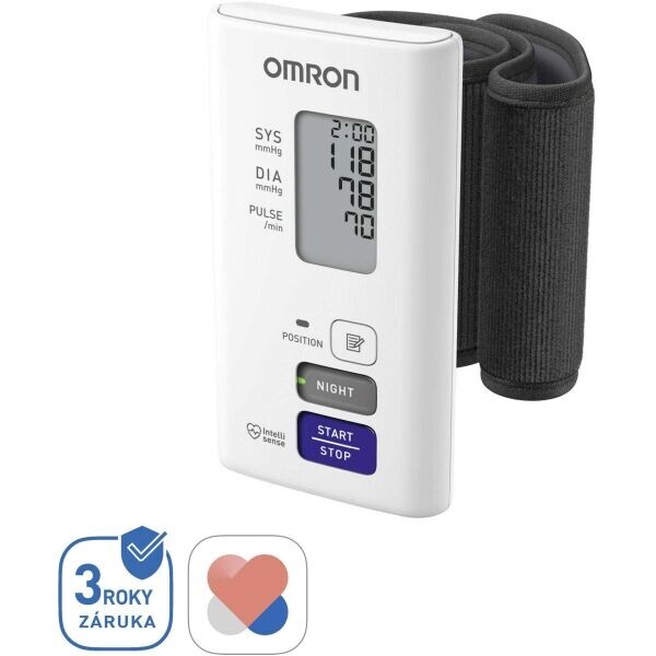 OMRON NIGHTVIEW S BLUETOOTH Tonometr na zápěstí, bílá, velikost