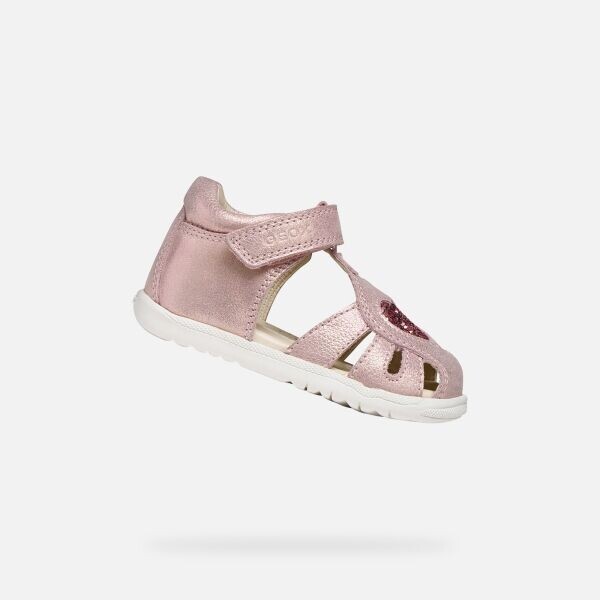 Geox B SANDAL MACCHIA GIRL Dívčí sandály, růžová, velikost