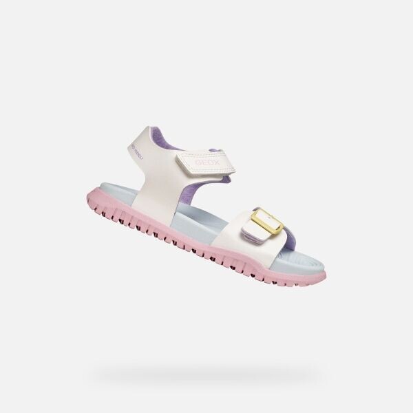 Geox J SANDAL FUSBETTO GIRL Dívčí sandály, bílá, velikost