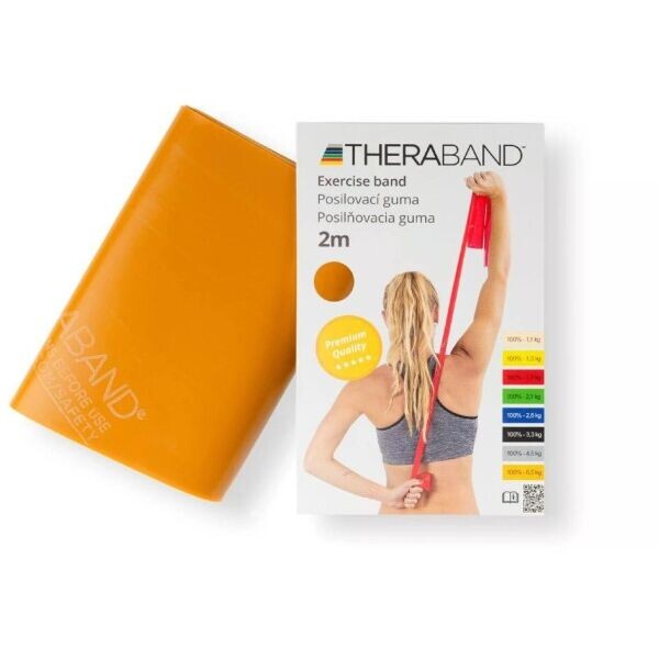 THERA-BAND INSIDE EXERCISE BAND 2 M MAX. STRONG Posilovací guma, zlatá, velikost