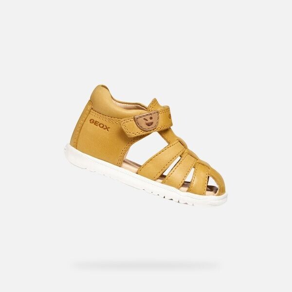 Geox B SANDAL MACCHIA BOY Dětské sandály, žlutá, velikost