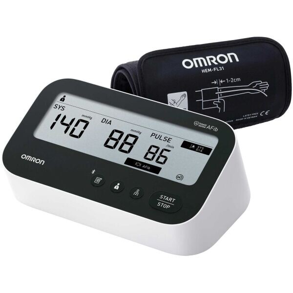 OMRON M4 CONNECT AFIB Tonometr na paži, černá, velikost