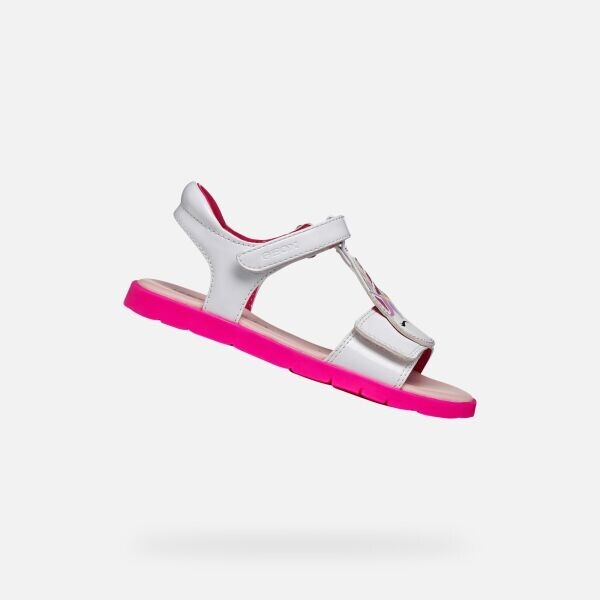 Geox J SANDAL JOYFOOT GIRL Dívčí sandály, bílá, velikost