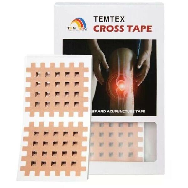TEMTEX CROSS TAPE C Mřížkové náplasti, béžová, velikost
