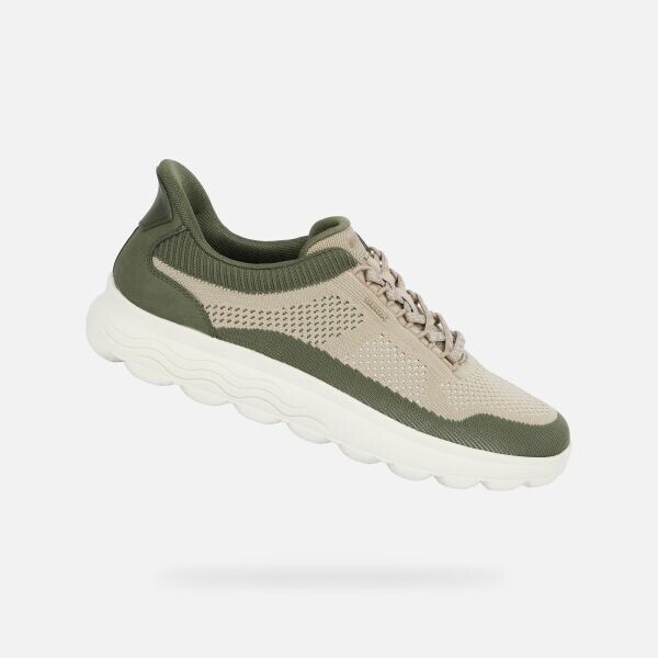 Geox U SPHERICA PLUS Pánské komfortní tenisky, khaki, velikost