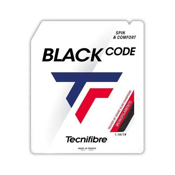 TECNIFIBRE BLACK CODE 1.18 MM Tenisový výplet, černá, velikost