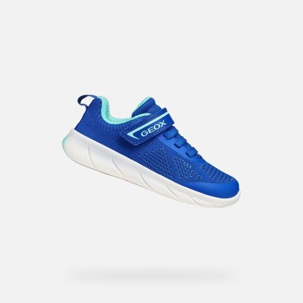 Geox J FOOT-RUN BOY Dětské sportovní tenisky, modrá, velikost