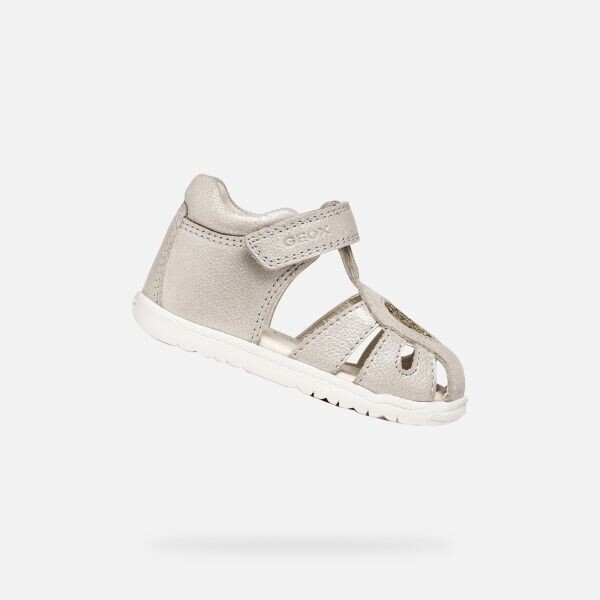 Geox B SANDAL MACCHIA GIRL Dívčí sandály, béžová, velikost