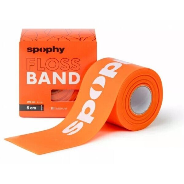 SPOPHY FLOSSBAND 5 CM x 2 M Kompresní terapeutická guma, oranžová, velikost