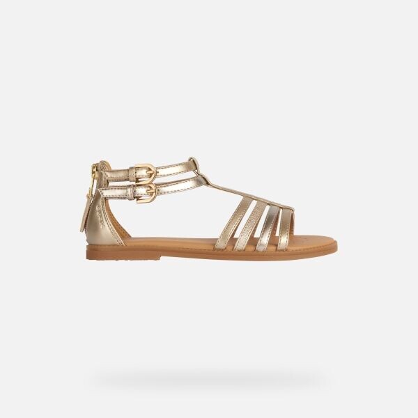 Geox J SANDAL KARLY GIRL Dívčí sandály, zlatá, velikost