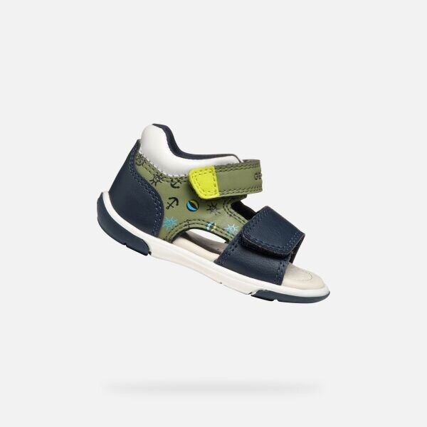 Geox B SANDAL ZAPITO BOY Dětské sandály, khaki, velikost