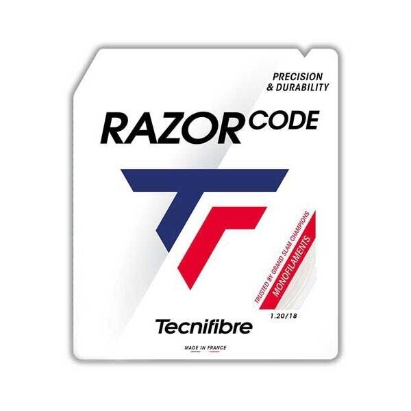 TECNIFIBRE RAZOR CODE 1.25 MM Tenisový výplet, bílá, velikost