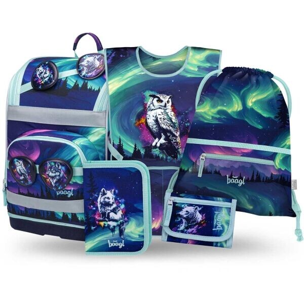 BAAGL 5 SET ZIPPY PLUS AURORA Školní set, fialová, velikost