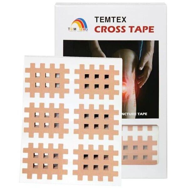 TEMTEX CROSS TAPE B Mřížkové náplasti, béžová, velikost