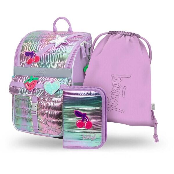 BAAGL 3 SET ZIPPY LAVENDER Školní set, fialová, velikost