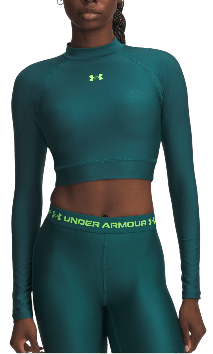 Triko s dlouhým rukávem Under Armour Under Armour HeatGear Crop Mock Women LS