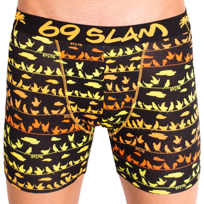 Pánské boxerky 69SLAM fit bamboo bird (MPBBDL-BB) XS, trenky / trenýrky