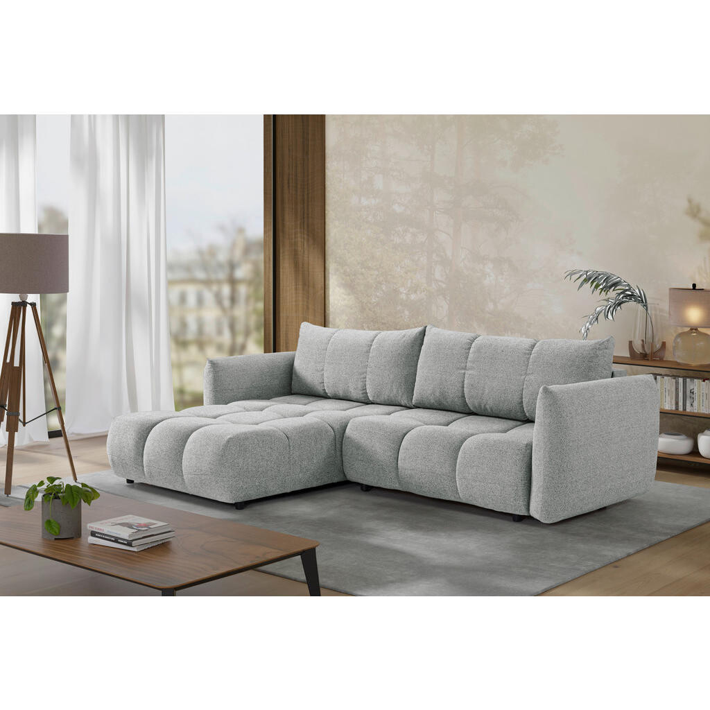 Livetastic ROHOVÁ ROZKLÁDACÍ POHOVKA, plast, textil, kompozitní dřevo, šedobéžová
