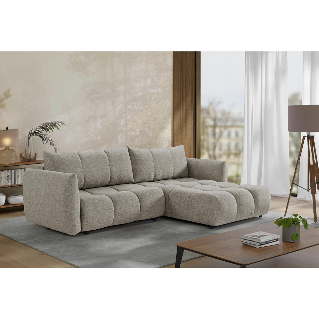 Livetastic ROHOVÁ ROZKLÁDACÍ POHOVKA, plast, textil, kompozitní dřevo, mokka