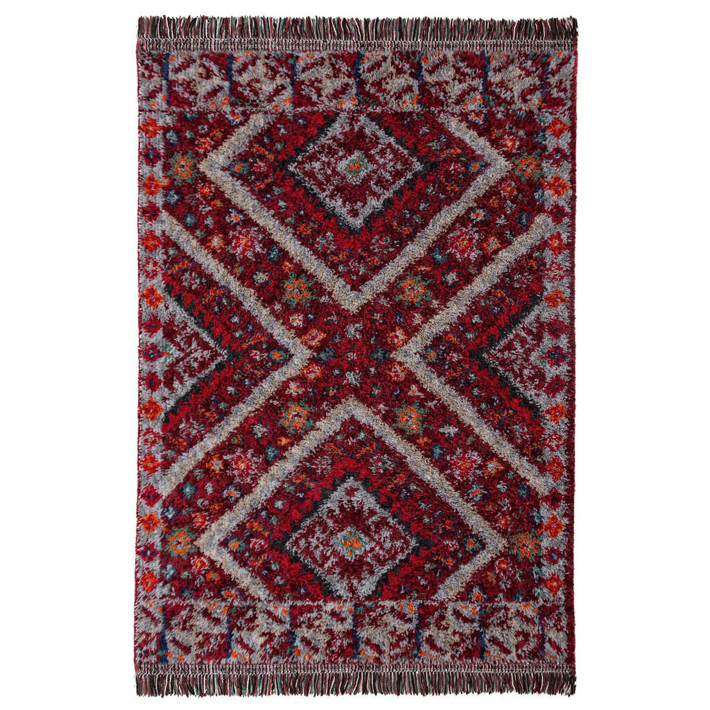 Flair Rugs KOBEREC S VYSOKÝM VLASEM, 133/190 cm červená