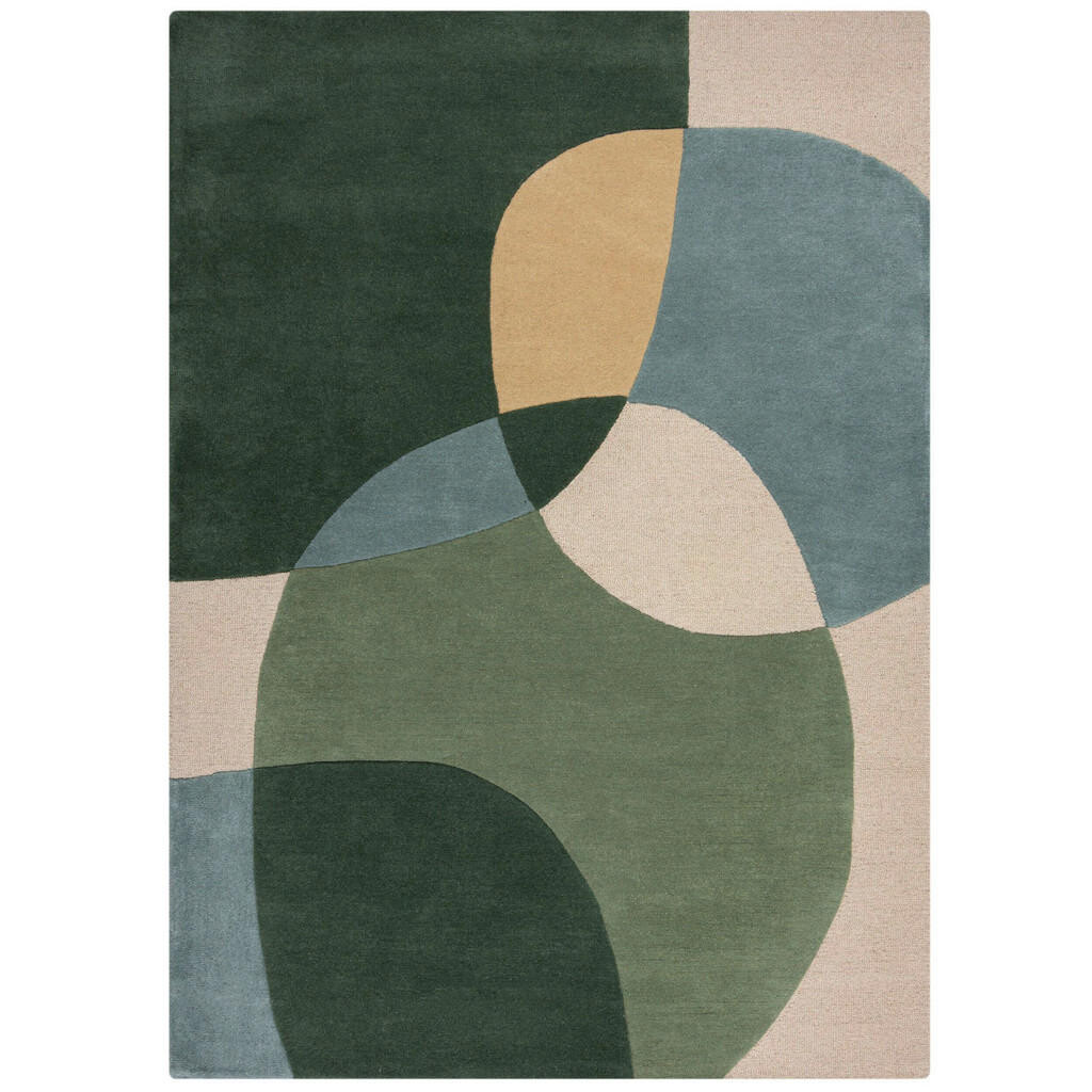 Flair Rugs VLNĚNÝ KOBEREC, 120/170 cm modrá, zelená