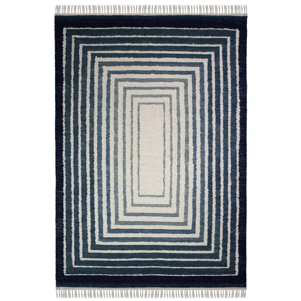 Flair Rugs RUČNĚ TKANÝ KOBEREC, 140/200 cm modrá