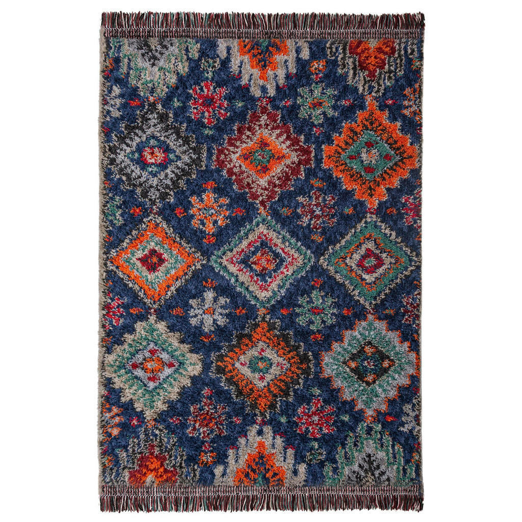Flair Rugs KOBEREC S VYSOKÝM VLASEM, 133/190 cm tmavě modrá