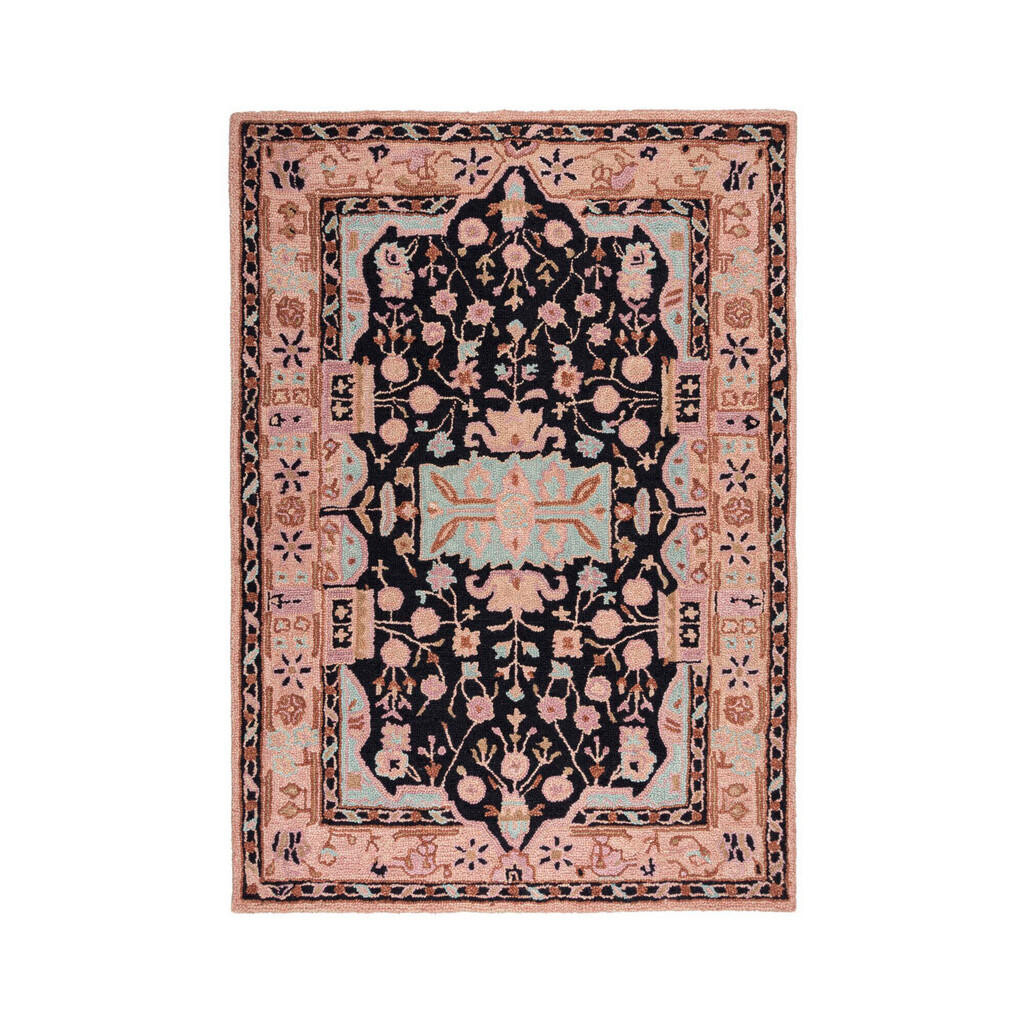 Flair Rugs TKANÝ KOBEREC, 160/230 cm růžová, černá