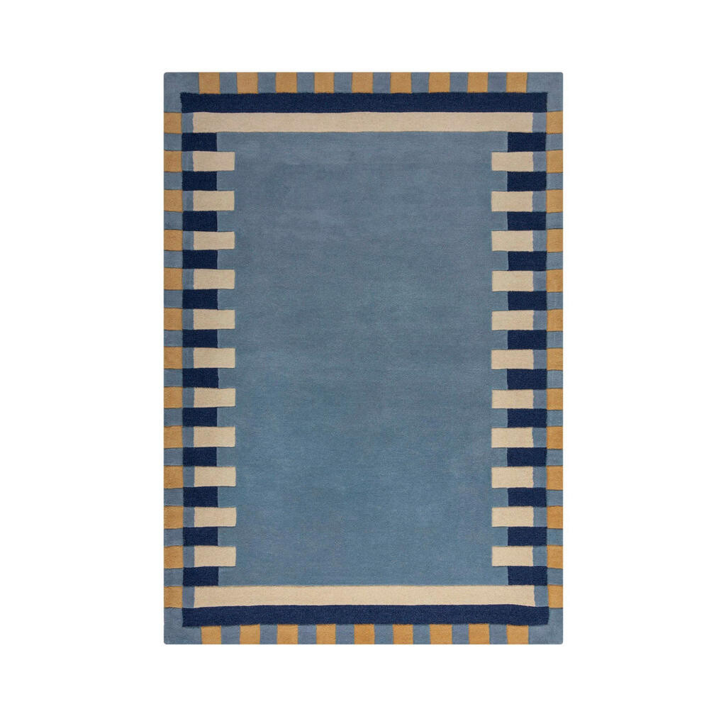 Flair Rugs VLNĚNÝ KOBEREC, 160/230 cm modrá, žlutá