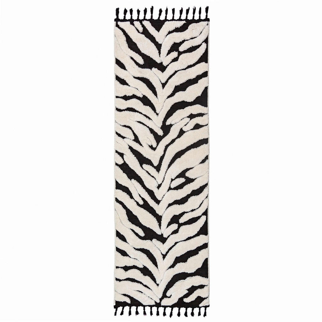 Flair Rugs KOBEREC S VYSOKÝM VLASEM, 80/300 cm černá