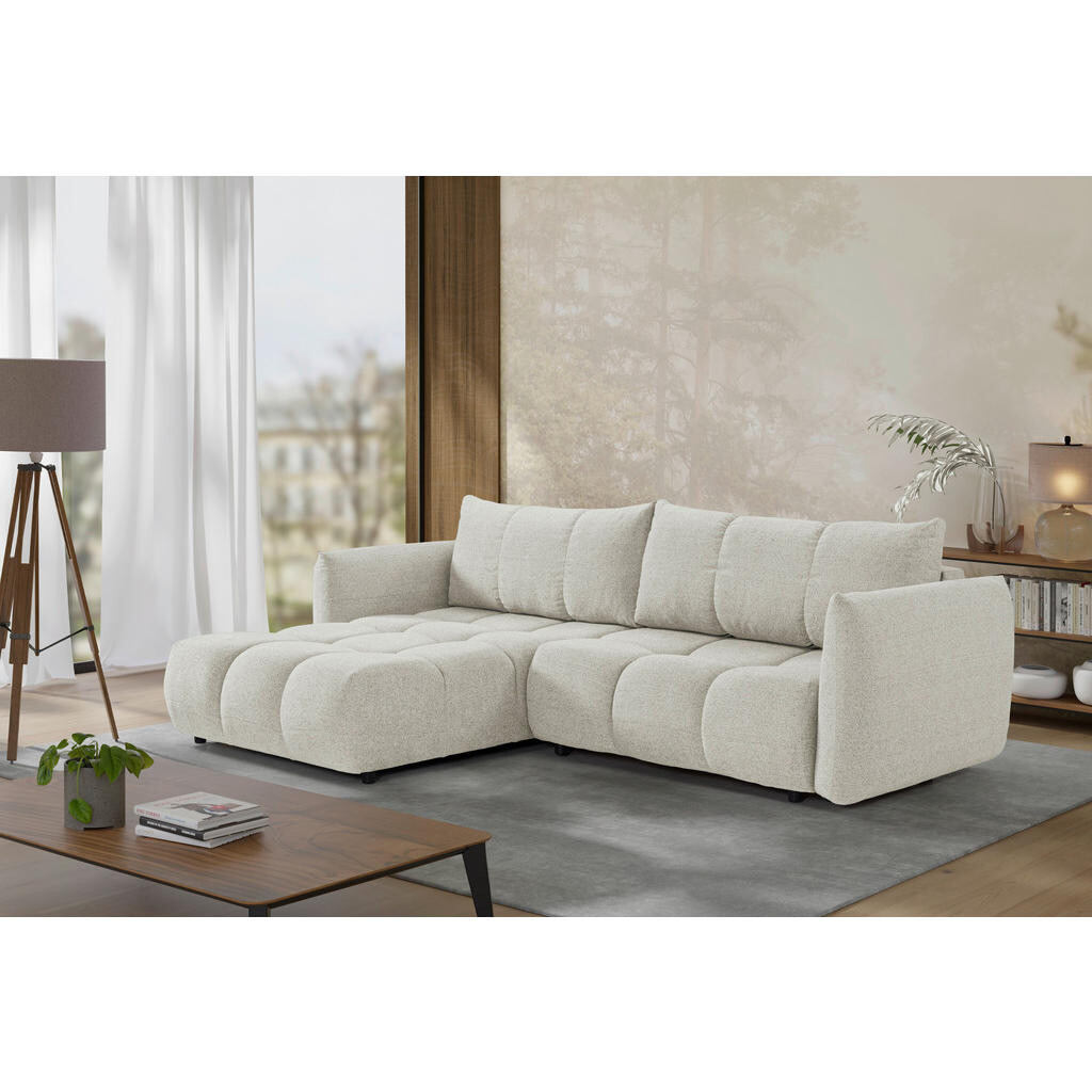 Livetastic ROHOVÁ ROZKLÁDACÍ POHOVKA, plast, textil, kompozitní dřevo, béžová