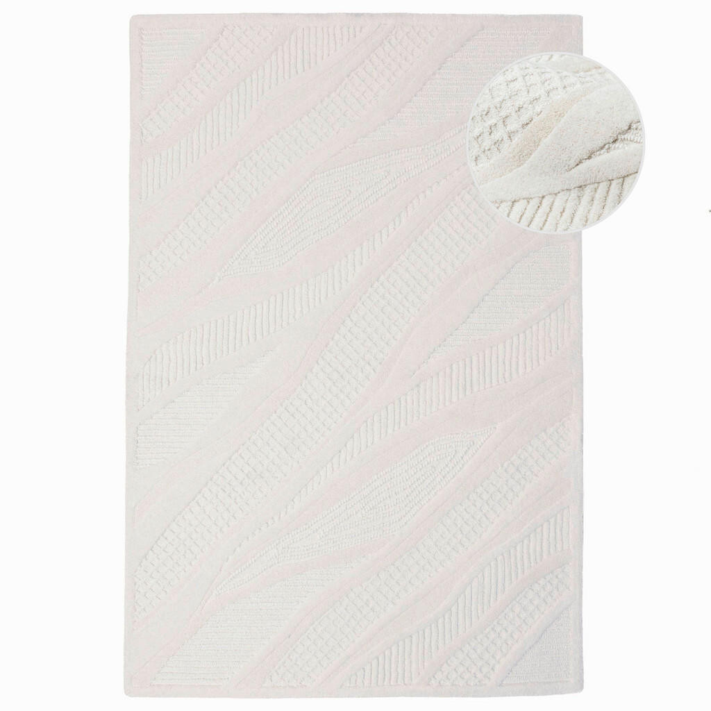 Flair Rugs VLNĚNÝ KOBEREC, 200/300 cm bílá