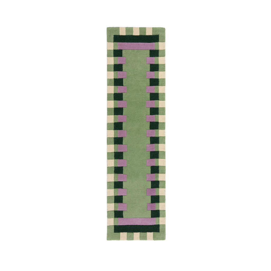 Flair Rugs BĚHOUN, 60/230 cm, zelená, fialová