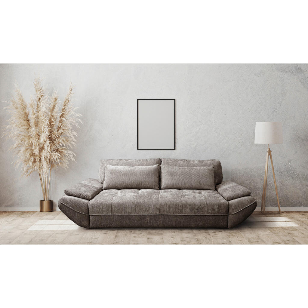 Livetastic ROZKLÁDACÍ POHOVKA, dřevo, textil, kompozitní dřevo, šedohnědá