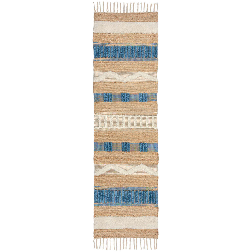 Flair Rugs BĚHOUN, 60/230 cm, modrá, přírodní barvy