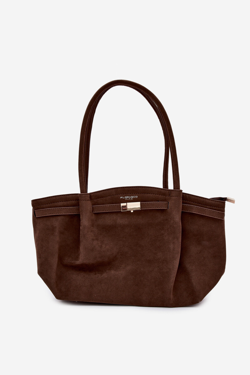 Shopper taška z eko semiše Flora&Co Chocolate