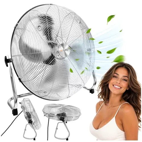 Ventilátor 50 cm, 130 W – kovový, 3 rychlosti