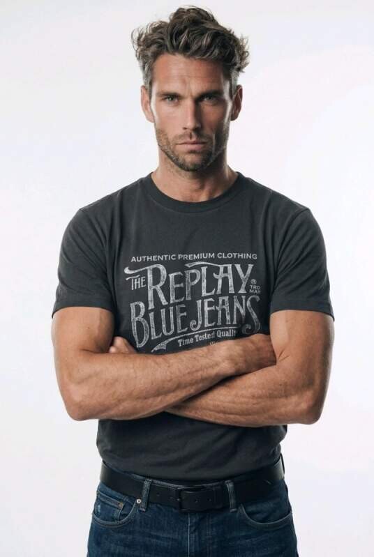 Tričko Replay black, L