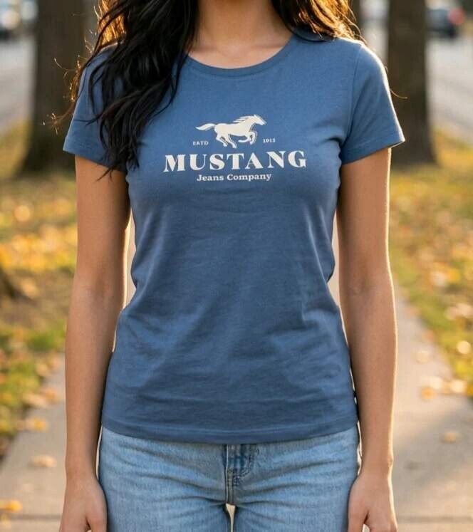 MUSTANG triko modré, S