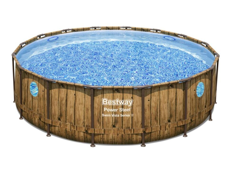 Bestway Bazén Power Steel Wood Swim Vista 4,88 x 1,22 cm - 16725