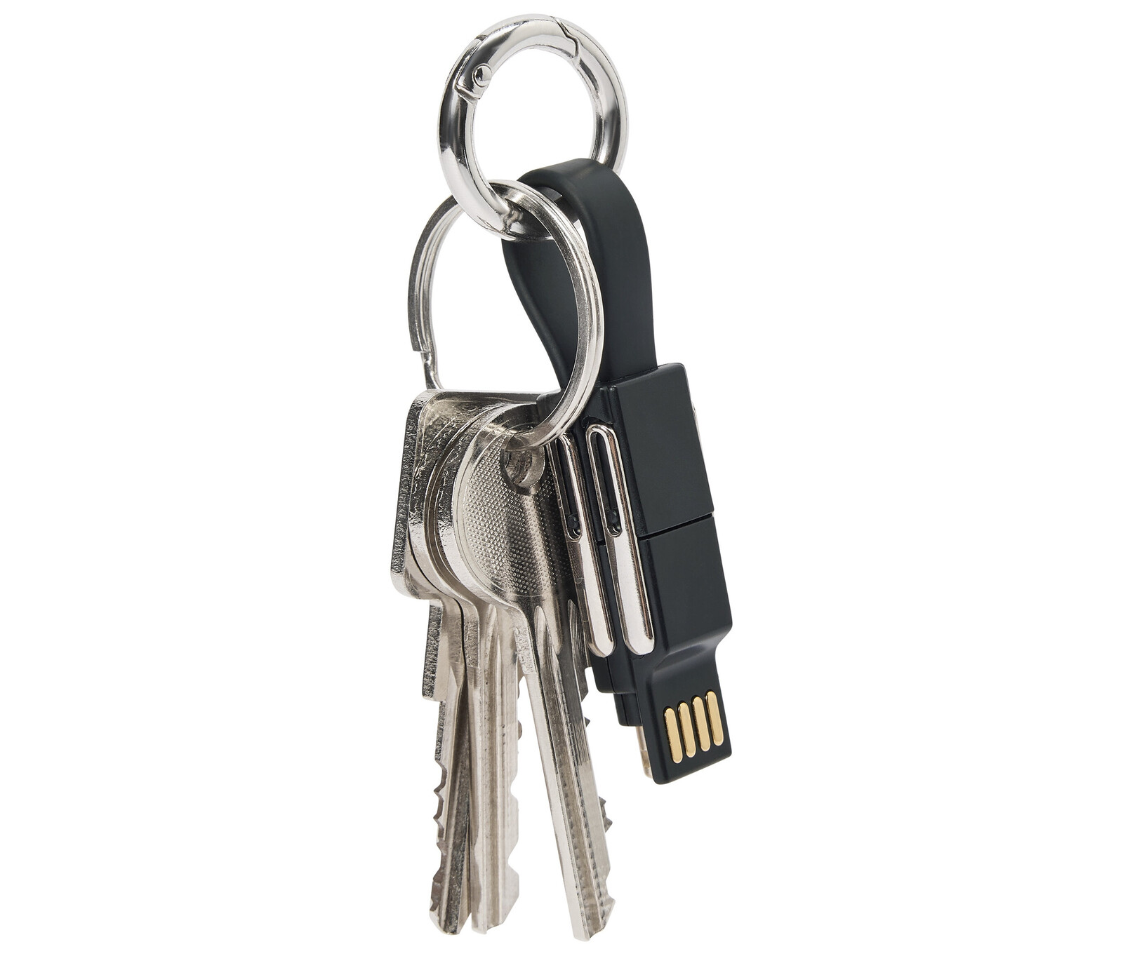 Tchibo - Rychlonabíjecí a datový kabel 4 v 1 - barva: černá