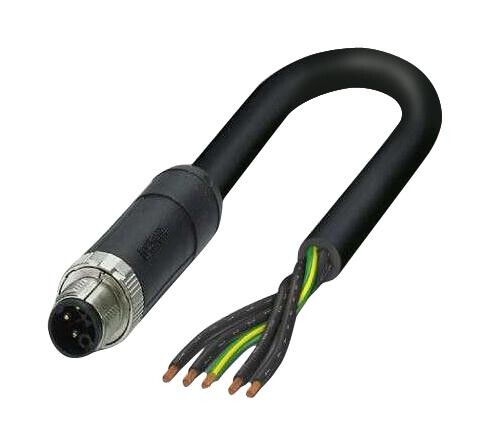 Phoenix Contact 1414875 Sensor Cord, M12 Plug, Free End, 5M