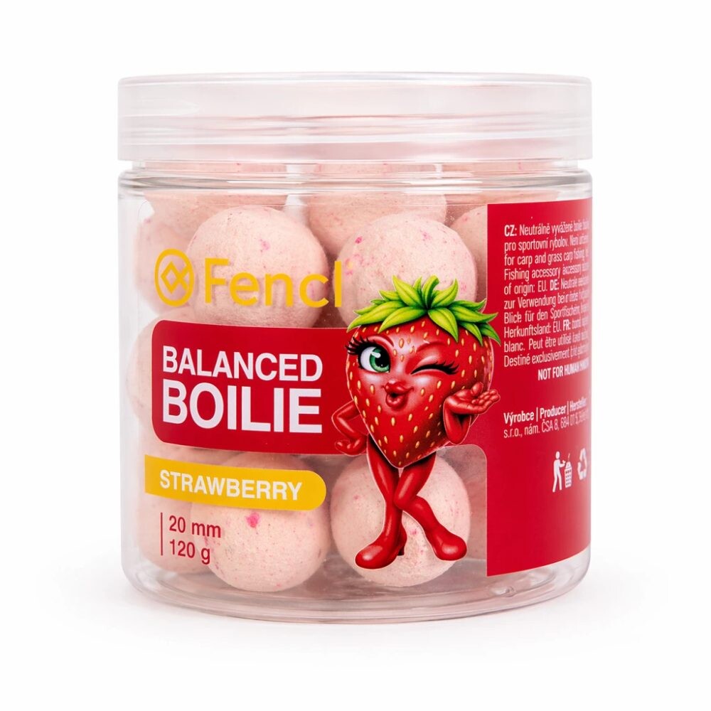 Fencl Balanced Boilie Strawberry 120g - 20mm