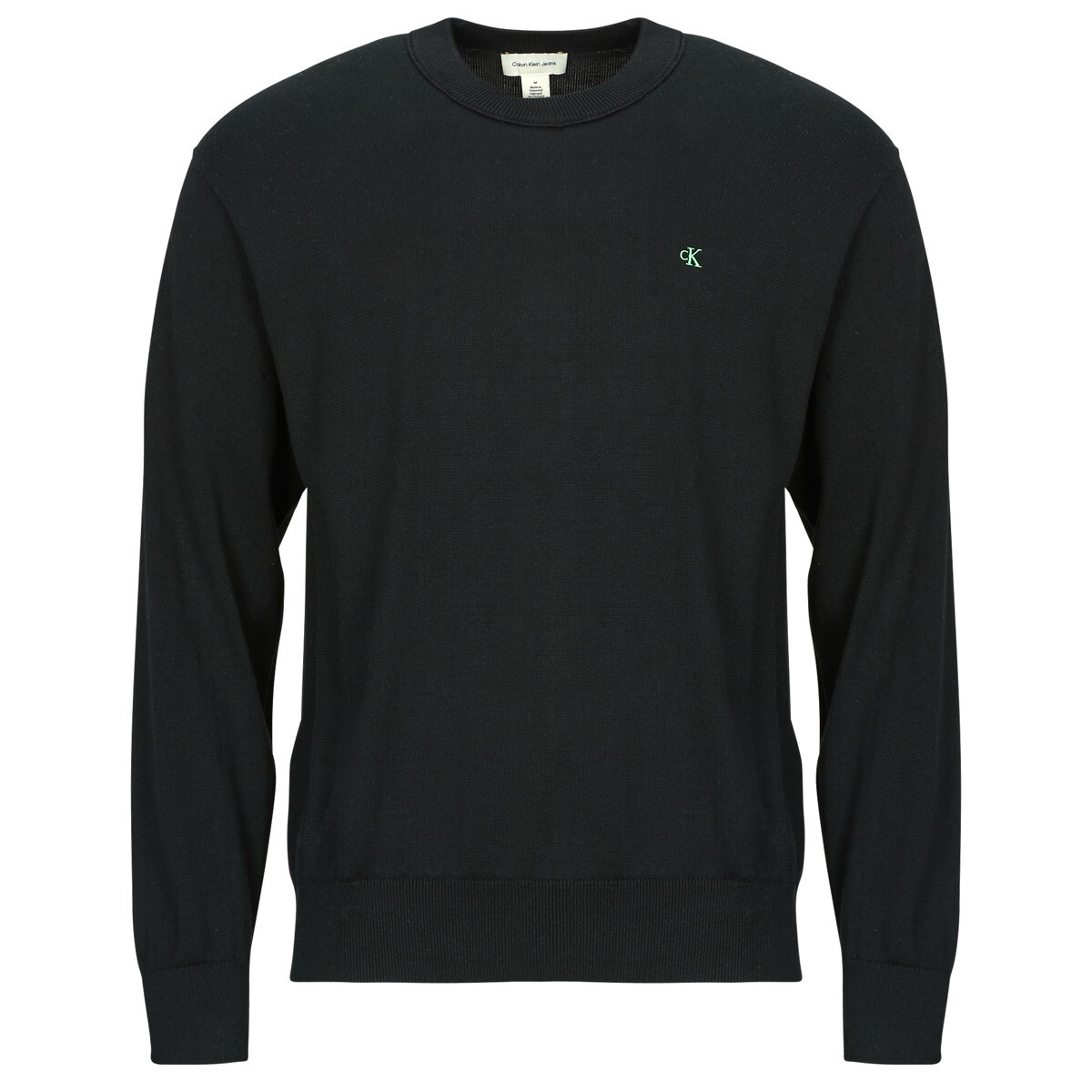 Calvin Klein Jeans  LS EZ COTTON CREWNK SWEATER 12GG  Černá