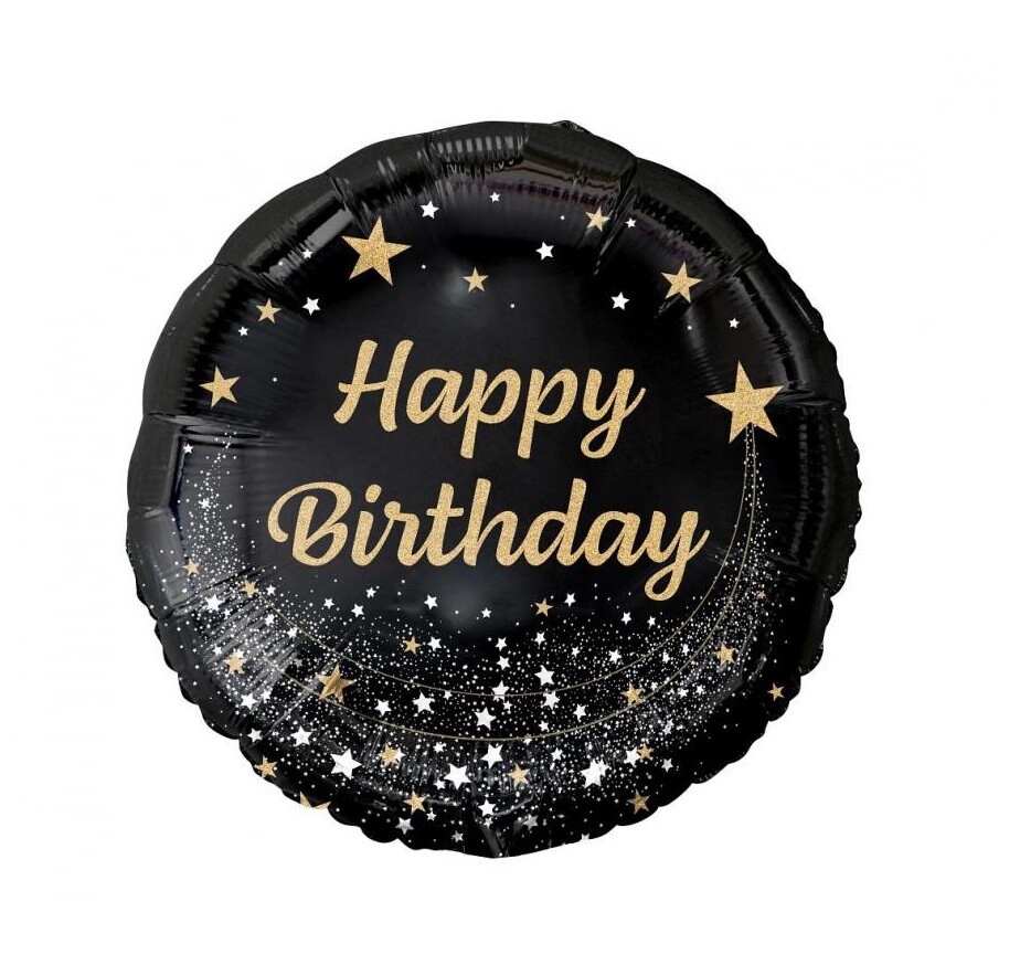 Fóliový balónek - Happy Birthday, 36 cm