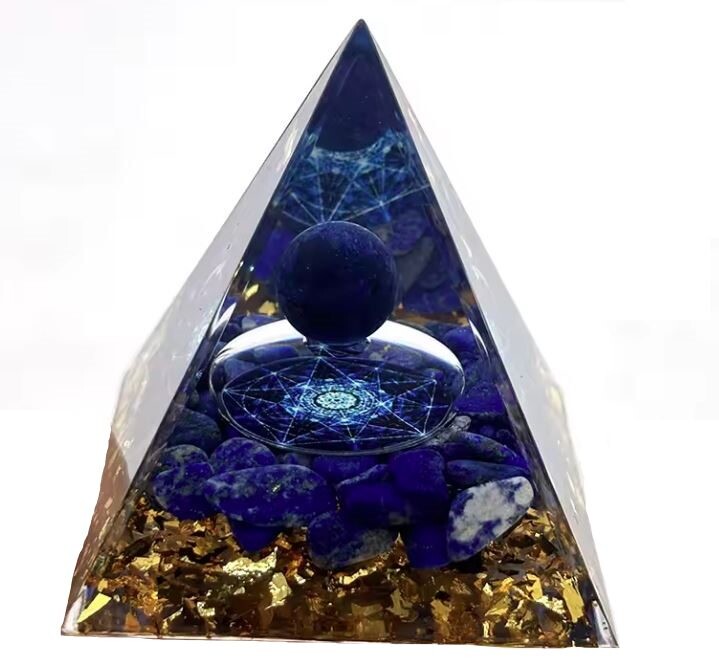 Orgonitová pyramida - Pentakl - modrý