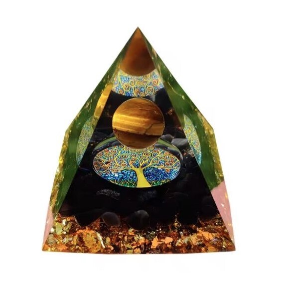 Orgonitová pyramida - Strom života - černý
