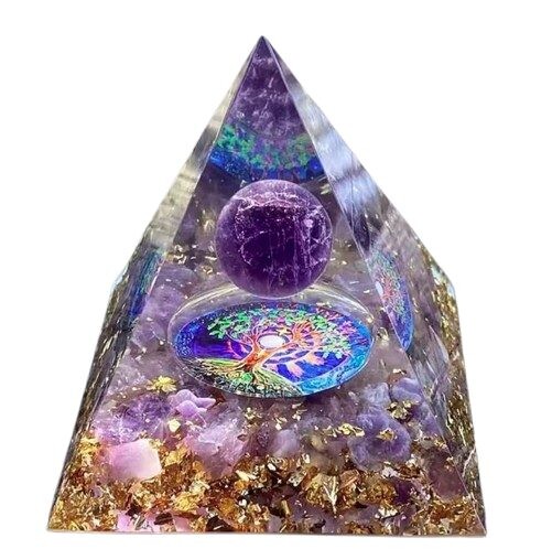 Orgonitová pyramida - Posvátný strom života - fialový